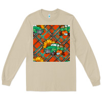 Mushroom fall truck seamless pattern Long Sleeve Tee - BundleAndBundleShop