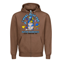 Chestnut i wear blue for autism awareness Zipper Hoodie - JahusDesignShop