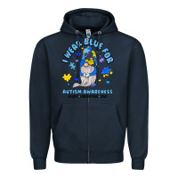 Navy i wear blue for autism awareness Zipper Hoodie - JahusDesignShop