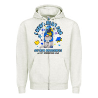 Oatmeal Heather i wear blue for autism awareness Zipper Hoodie - JahusDesignShop