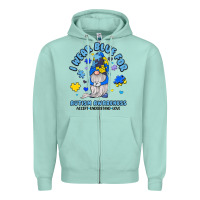 Seafoam i wear blue for autism awareness Zipper Hoodie - JahusDesignShop