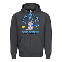Smoke i wear blue for autism awareness Zipper Hoodie - JahusDesignShop