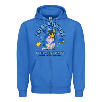 True Royal i wear blue for autism awareness Zipper Hoodie - JahusDesignShop