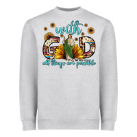With God All Things Are Possible Matthew 19 26 Heavyweight Sweatshirt | Teevron