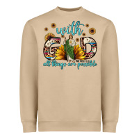 Mushroom with god all things are possible matthew 19 26 Heavyweight Sweatshirt - JahusDesignShop