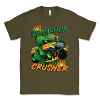 Army Green Shamrock crusher St. Patrick's Day Classic Tee - CowGirlArtShop