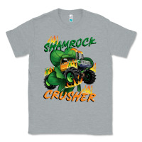 Heather Grey Shamrock crusher St. Patrick's Day Classic Tee - CowGirlArtShop