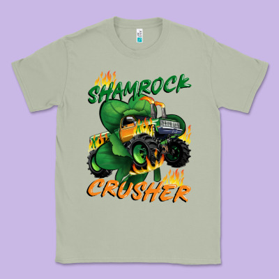 Shamrock Crusher St. Patrick's Day Classic Tee Designed By Cowgirlartshop