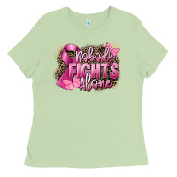 Matcha Nobody fights alone Cancer Ladies Tee - FaDigitalArtStudio