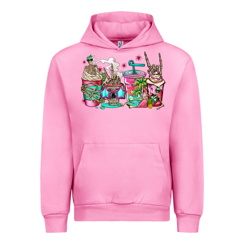 Skeleton Summer Coffee Cups Urban Hoodie by Jasminsmagicworld | Teevron
