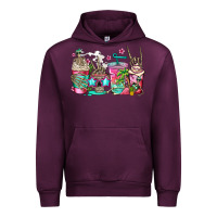 Mauve Wine skeleton summer coffee cups Urban Hoodie - Jasminsmagicworld