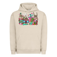 Pigment French Oak skeleton summer coffee cups Urban Hoodie - Jasminsmagicworld
