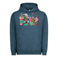 Pigment Midnight Navy skeleton summer coffee cups Urban Hoodie - Jasminsmagicworld