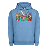 Pigment Pebble Blue skeleton summer coffee cups Urban Hoodie - Jasminsmagicworld