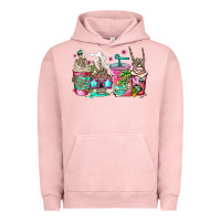 Pigment Salmon skeleton summer coffee cups Urban Hoodie - Jasminsmagicworld