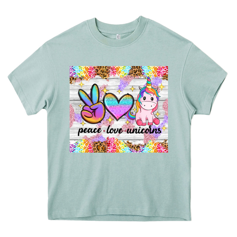 Peace Loeve Unicorns Heavy Core Tee by CowGirlArtShop | Teevron