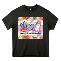Asphalt peace loeve unicorns Heavy Core Tee - CowGirlArtShop