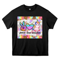 Black peace loeve unicorns Heavy Core Tee - CowGirlArtShop