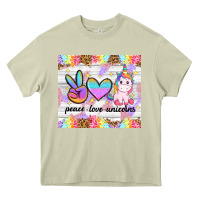 Mossy peace loeve unicorns Heavy Core Tee - CowGirlArtShop