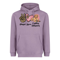 Lavender peace love golden retriever Heavyweight Hoodie - JahusDesignShop