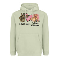 Matcha peace love golden retriever Heavyweight Hoodie - JahusDesignShop