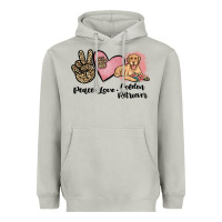 Moon Dust peace love golden retriever Heavyweight Hoodie - JahusDesignShop