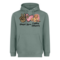 Sage peace love golden retriever Heavyweight Hoodie - JahusDesignShop