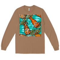 Toasted Coconut fall gnomes seamless pattern Long Sleeve Tee - BundleAndBundleShop