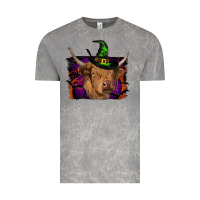 Cloud Rock highland cow halloween Vintage Tee - RanaPortraitStore