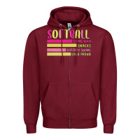 Burgundy retro softball png Zipper Hoodie - JahusDesignShop