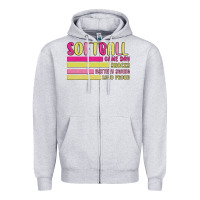 Heather Grey retro softball png Zipper Hoodie - JahusDesignShop