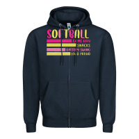 Navy retro softball png Zipper Hoodie - JahusDesignShop