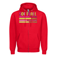 Red retro softball png Zipper Hoodie - JahusDesignShop