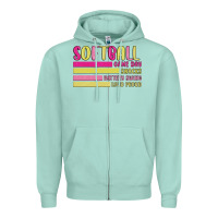 Seafoam retro softball png Zipper Hoodie - JahusDesignShop