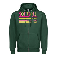 Sports Green retro softball png Zipper Hoodie - JahusDesignShop