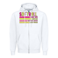 White retro softball png Zipper Hoodie - JahusDesignShop