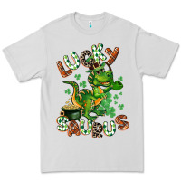 Dove Grey Lucky Saurus Premium Tee - CowGirlArtShop