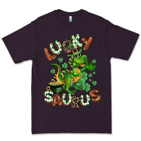 Plum Lucky Saurus Premium Tee - CowGirlArtShop