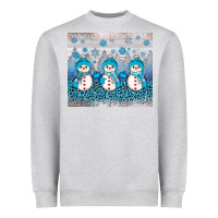 Heather Grey snowman winter Heavyweight Sweatshirt - JahusDesignShop