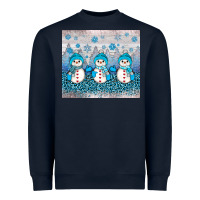 Navy snowman winter Heavyweight Sweatshirt - JahusDesignShop