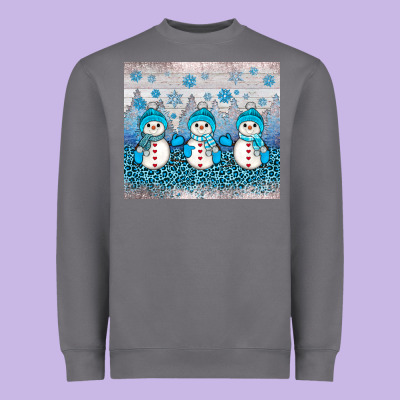 Snowman Winter Heavyweight Sweatshirt Designed By Jahusdesignshop