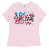 Bubblegum Pink be kind gnome matter what Ladies Tee - OliviaCreatesArt
