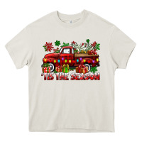 Cream tis the season christmas truck Heavy Core Tee - CowGirlArtShop