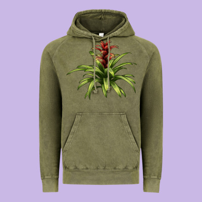 Bromeliads Vintage Hoodie Designed By Lillyallendesigns