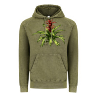 Vintage Olive Bromeliads Vintage Hoodie - LillyAllenDesigns