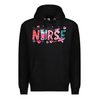 Black Nurse Valentine Premium Hoodie - CowhideDigitalArt