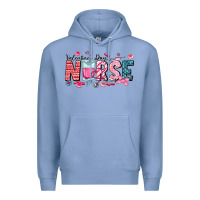 Colony Blue Nurse Valentine Premium Hoodie - CowhideDigitalArt