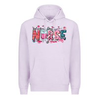 Lilac Nurse Valentine Premium Hoodie - CowhideDigitalArt