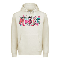 Oatmeal Heather Nurse Valentine Premium Hoodie - CowhideDigitalArt