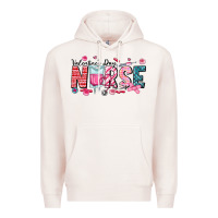 Pale Pink Nurse Valentine Premium Hoodie - CowhideDigitalArt